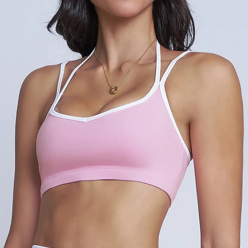 Women Sports Bra High Strength Push Up Top Fitness Underwear Yoga Bras Sport Tops for Women Breathable Running Vest Gym Wear
