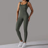 Women's Fitness seamless jumpsuit Solid Color Sports Jumpsuit Fitness Yoga Suit Jumpsuit Set Summer Ribbed Shapewear