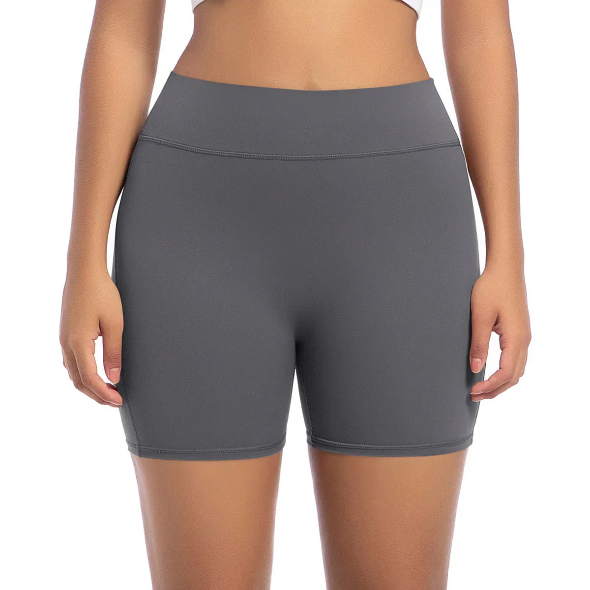 Womens Workout Shorts with Pockets Scrunch Butt Gym Biker Shorts High Waisted Booty Cargo Pants Yoga Running Leggings Activewear