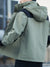 Men's Casual Hooded Jacket, Outdoor Sports Pilot Style, Lightweight Water-Resistant, Windproof, Scratch-Resistant, Breathable