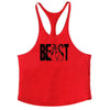 Gym Tank Top Men Bodybuilding Clothing Blank shirt Fitness Singlets Sleeveless Tanktops Cotton Muscle Stringer Vest Man