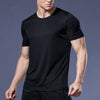 Men Fitness Gym t-Shirt Quick Dry Sport Running Shirts Man Short Sleeve Bodybuilding Top Training Football Jersey Man Sportswear