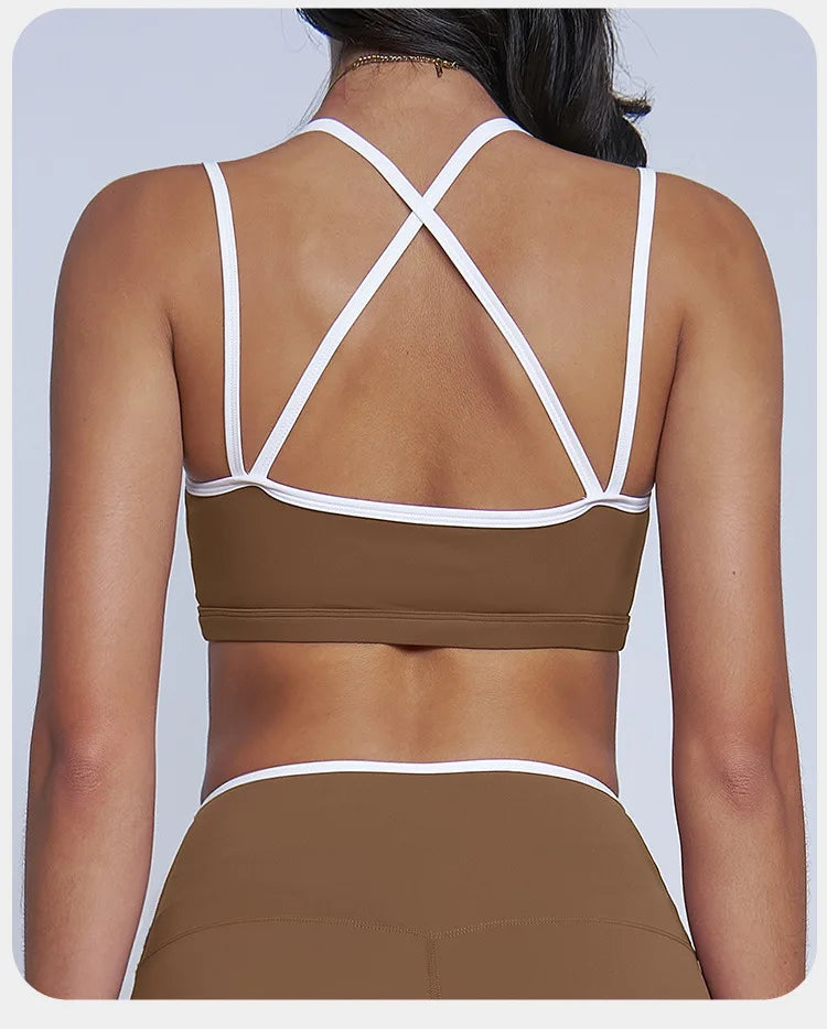 Women Sports Bra High Strength Push Up Top Fitness Underwear Yoga Bras Sport Tops for Women Breathable Running Vest Gym Wear