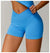 Women's fitness shorts  high-waisted buttock-lifting  tight  quick-drying  sporty yoga three-quarter shorts