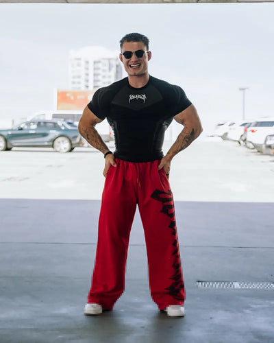 2025 YOUNGAL New Men's Fitness T-shirts clothing  sports Tshirt tights high elastic training short sleeve fitness man clothing