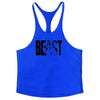 Gym Tank Top Men Bodybuilding Clothing Blank shirt Fitness Singlets Sleeveless Tanktops Cotton Muscle Stringer Vest Man