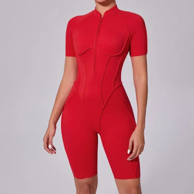 Women‘s Sports Jumpsuits Sets Fitness Combination impact bodysuit Shorts Outdoors Gym Workout Sexy Sports Jumpsuit kit Clothes