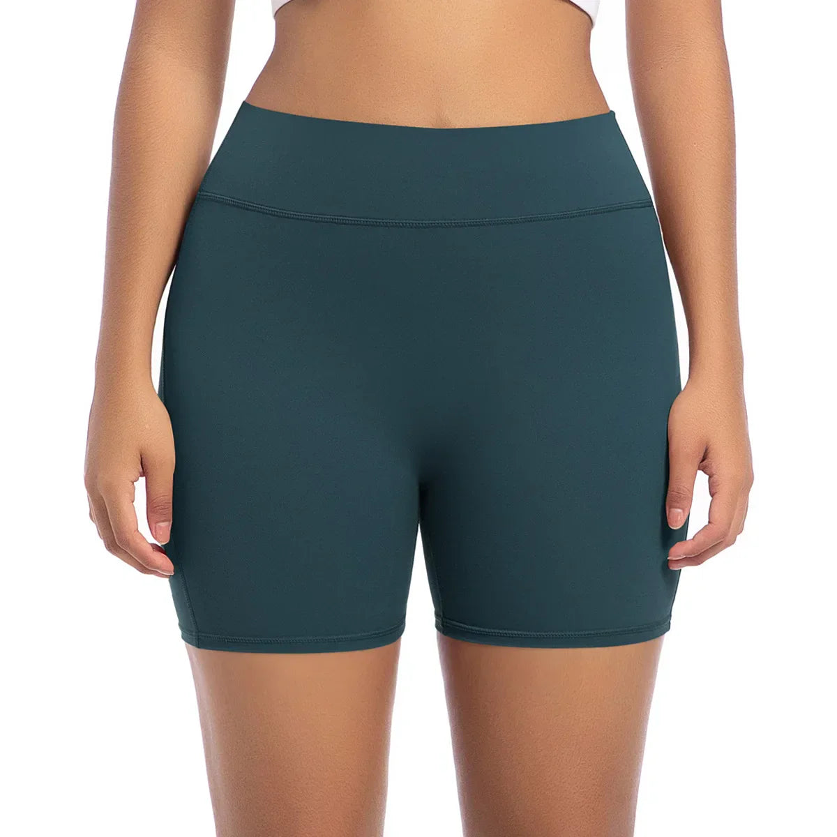 Womens Workout Shorts with Pockets Scrunch Butt Gym Biker Shorts High Waisted Booty Cargo Pants Yoga Running Leggings Activewear