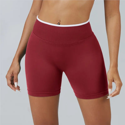 Women Sports Shorts Low Ribbed Waistband Yoga Shorts Seamless Workout Gym Clothes Woman High Stretch Running Shorts Women