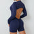 Women Gym Suits Women V Back Scrunch Whole Suit Push Up Sports Suit Women Fitness Suit with Zipper Training Clothes One-Piece
