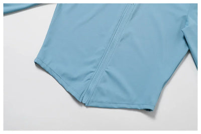 Women's Outdoor Running Fitness Jacket T-shirt Stand Collar Long Sleeve Zipper Yoga Shirts Solid Gym Push Up Workout Tops New