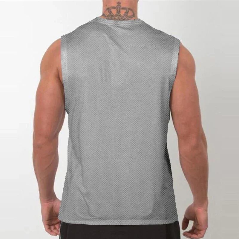 Mens Gym Tank Tops Animal Print Mesh Bodybuilding Clothing Fitness Sleeveless Shirt Quick Dry Basketball Jerseys Sports Vest