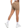 Womens Workout Shorts with Pockets Scrunch Butt Gym Biker Shorts High Waisted Booty Cargo Pants Yoga Running Leggings Activewear