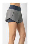 Sport Shorts Women Sportswear Double-deck Running Shorts Yoga Bottoms Summer Gym Fitness Training Jogging Short Pants
