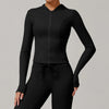 Women Sports Zipper Jacket Yoga Long Sleeved Shirts Summer Sun Protection Clothing Fitness Running Gym Tops UV Resistant Coat