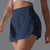 Women Gym Running Shorts Double Deck Quick Dry Gym Sport Shorts Fitness Jogging Workout Shorts With Pocket Sports Tight Short