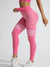 Women V Back Line Leggings Butt Lifting Gym Fitness Athletic Workout Elastic Leggins Outdoor Yoga Pants Sports Training Tights