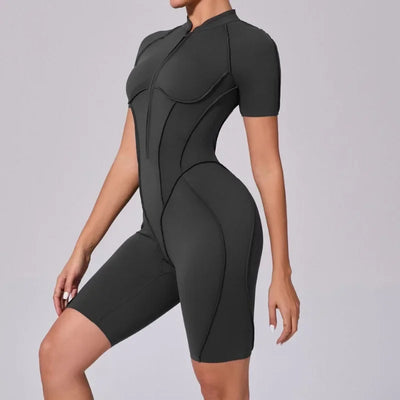 Women‘s Sports Jumpsuits Sets Fitness Combination impact bodysuit Shorts Outdoors Gym Workout Sexy Sports Jumpsuit kit Clothes