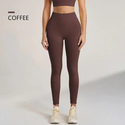 Women's Sports Fitness Leggings Seamless High Waist Stretch Solid Color Yoga Leggings Training Running Gym Quick Dry Breathable