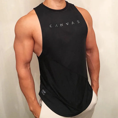 Bodybuilding Sport Tank Tops Men Gym Fitness Workout Sleeveless Shirt Male Stringer Singlet Summer Casual Loose Undershirt Vest