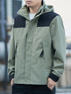 Men's Casual Hooded Jacket, Outdoor Sports Pilot Style, Lightweight Water-Resistant, Windproof, Scratch-Resistant, Breathable