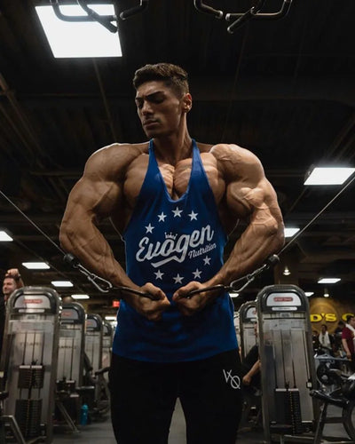 Men's Muscle Fitness Vest Breathable Quick-Dry Gym Workout Tank Top for Summer Running Bodybuilding Trendy Casual Sportswear