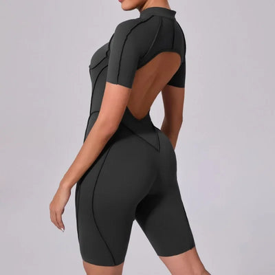 Women‘s Sports Jumpsuits Sets Fitness Combination impact bodysuit Shorts Outdoors Gym Workout Sexy Sports Jumpsuit kit Clothes