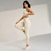 Women's sports fitness suit yoga running shock bra underwear slim leg lift hip tight base nine minutes trousers