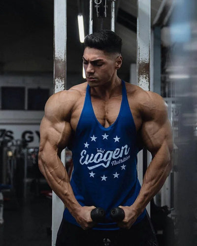 Men's Muscle Fitness Vest Breathable Quick-Dry Gym Workout Tank Top for Summer Running Bodybuilding Trendy Casual Sportswear