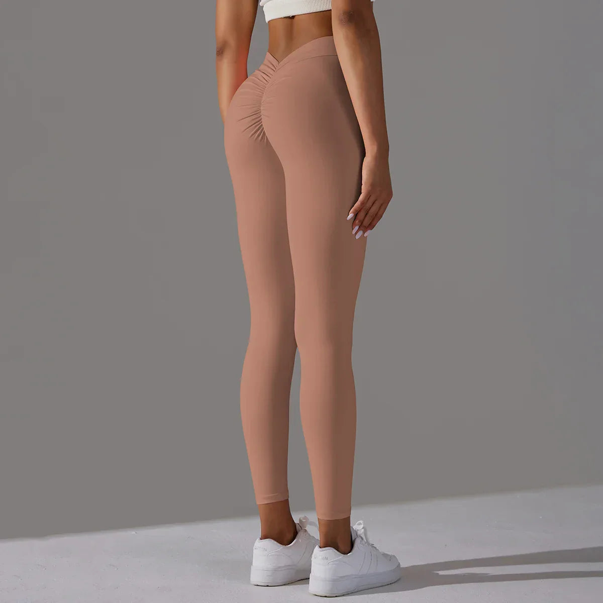 Women Fitness Leggings Workout Gym Running Scrunch Leggings Sexy Back V High Waist Trousers Jogging Active Wear Tight Pants