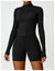 Women's Outdoor Running Fitness Jacket T-shirt Stand Collar Long Sleeve Zipper Yoga Shirts Solid Gym Push Up Workout Tops New