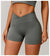 Women's fitness shorts  high-waisted buttock-lifting  tight  quick-drying  sporty yoga three-quarter shorts