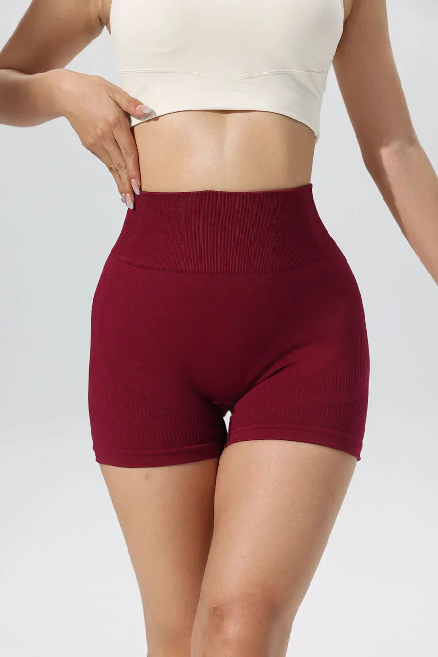 Women High Waist Yoga Shorts Workout Leggings Fitness Sportswear Woman Gym Running Activewear Tummy Control Sports Clothing