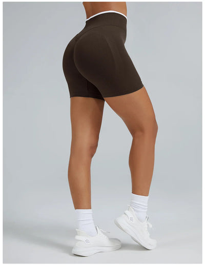 Women Sports Shorts Low Ribbed Waistband Yoga Shorts Seamless Workout Gym Clothes Woman High Stretch Running Shorts Women
