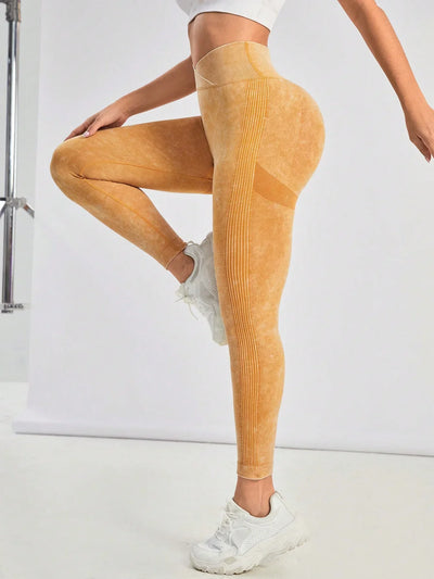Women Gym Crossover Waist Leggings Butt Lifting Fitness Athletic Workout Yoga Pants Outdoor Sports Tights