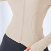 Women Workout Sports Yoga Jacket Slim Fitness Clothes Body Sculpting Zipper Yoga Jacket Jogger Tops Training Running Coat