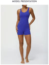 Women Fitness Jumpsuit Sleeveless Shorts Set Tank Top Yoga Gym Activewear Training Running Jumpsuit