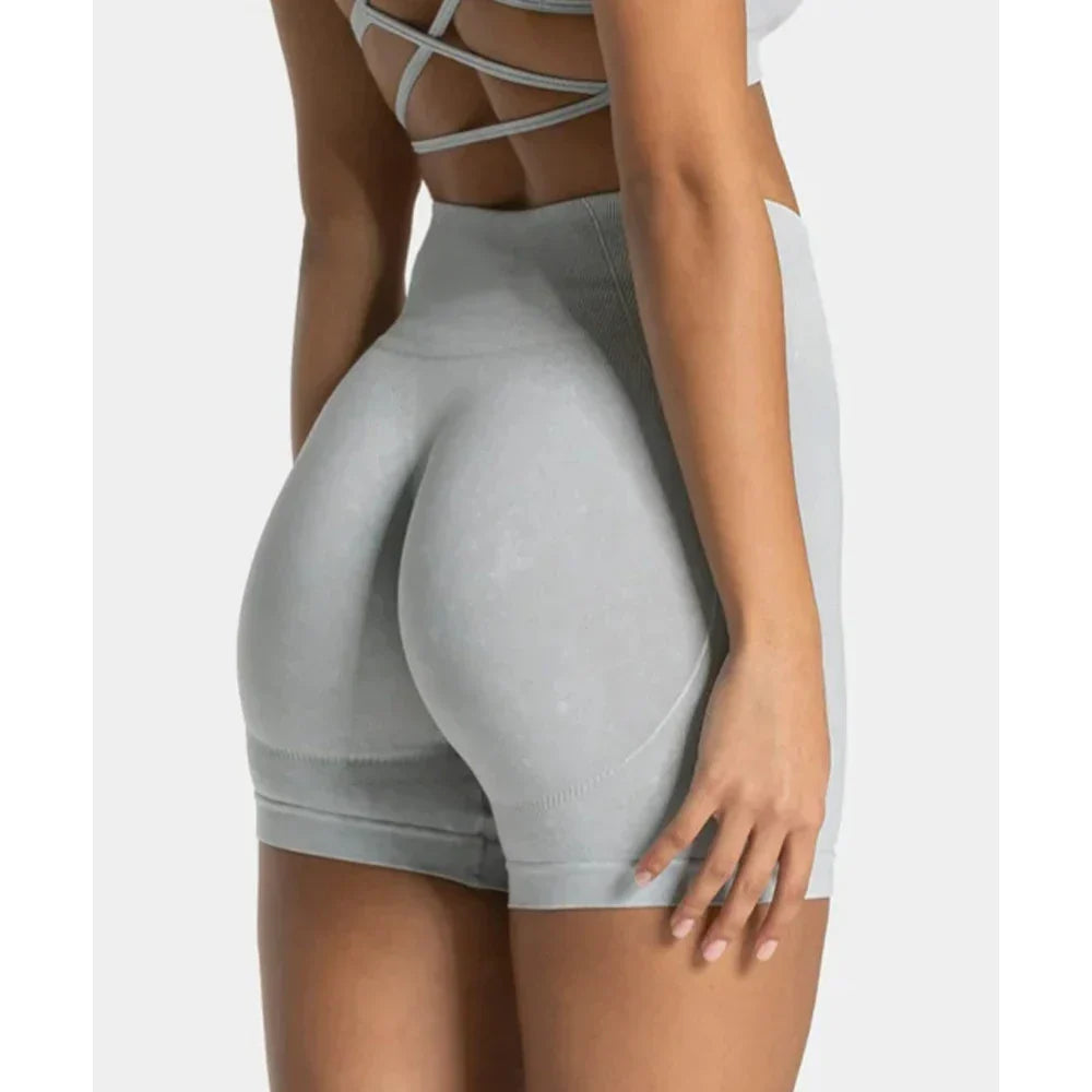 Women Yoga Shorts High Waist Workout Shorts Fitness Yoga Lift Butt Fitness Ladies Yoga Gym Running Short Pants Sportswear
