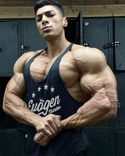 Men's Muscle Fitness Vest Breathable Quick-Dry Gym Workout Tank Top for Summer Running Bodybuilding Trendy Casual Sportswear