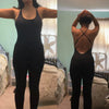 Jumpsuit Women One-piece Outfit  Sleeveless Square Neck  Bodysuit  Casual Streetwear Playsuits Sport Fitness Jumpsuit Women