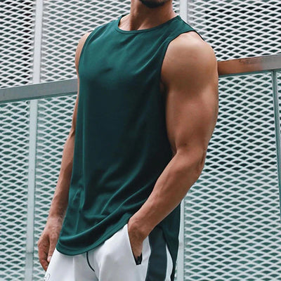 Gym Tank Top Men Mesh Quick Dry Bodybuilding Sleeveless Shirt Fitness Singlets Basketball Sportswear Muscle Vest Summer Clothing