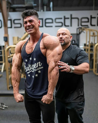 Men's Muscle Fitness Vest Breathable Quick-Dry Gym Workout Tank Top for Summer Running Bodybuilding Trendy Casual Sportswear