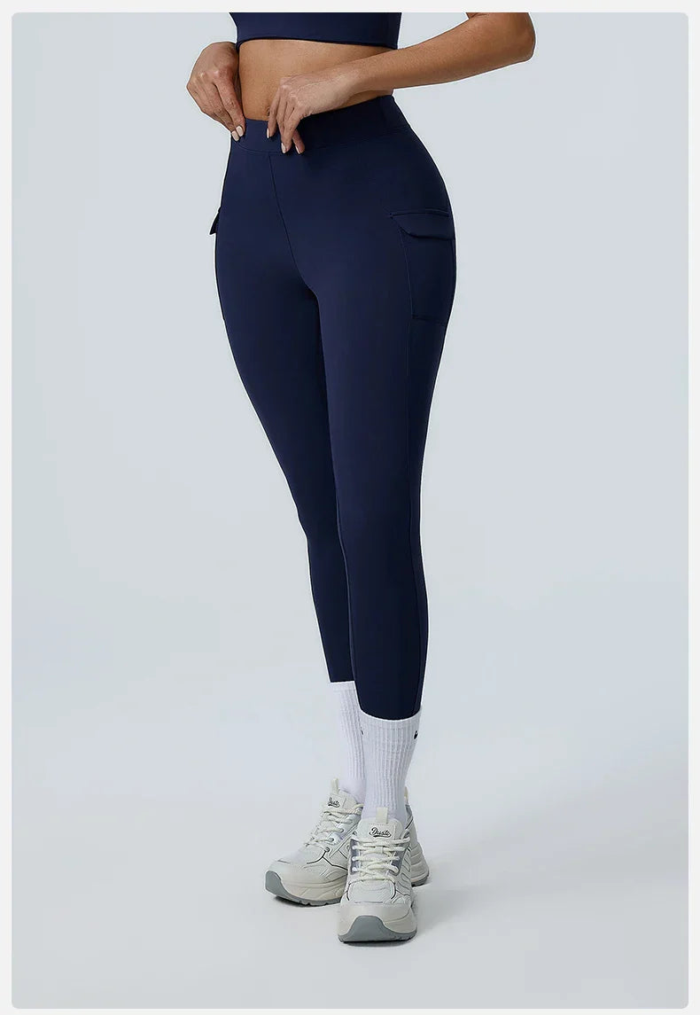 Sports Leggings For Women High Waist impact Leggings Workout Fitness Tights Athletic Wear Yoga Pants With Pocket Gym Clothing