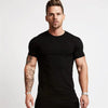 Men's Gym tshirt Men Running Sport T-shirt Fitness Bodybuilding Cotton Slim Tee shirt Tops Summer Male Jogging Training Clothing