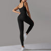Women's Fitness seamless jumpsuit Solid Color Sports Jumpsuit Fitness Yoga Suit Jumpsuit Set Summer Ribbed Shapewear
