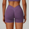 Women Yoga Shorts Push Up Gym Running V-shaped High Waist Shorts Women Scrunch Butt Sports Leggings Women Workout Clothes Short