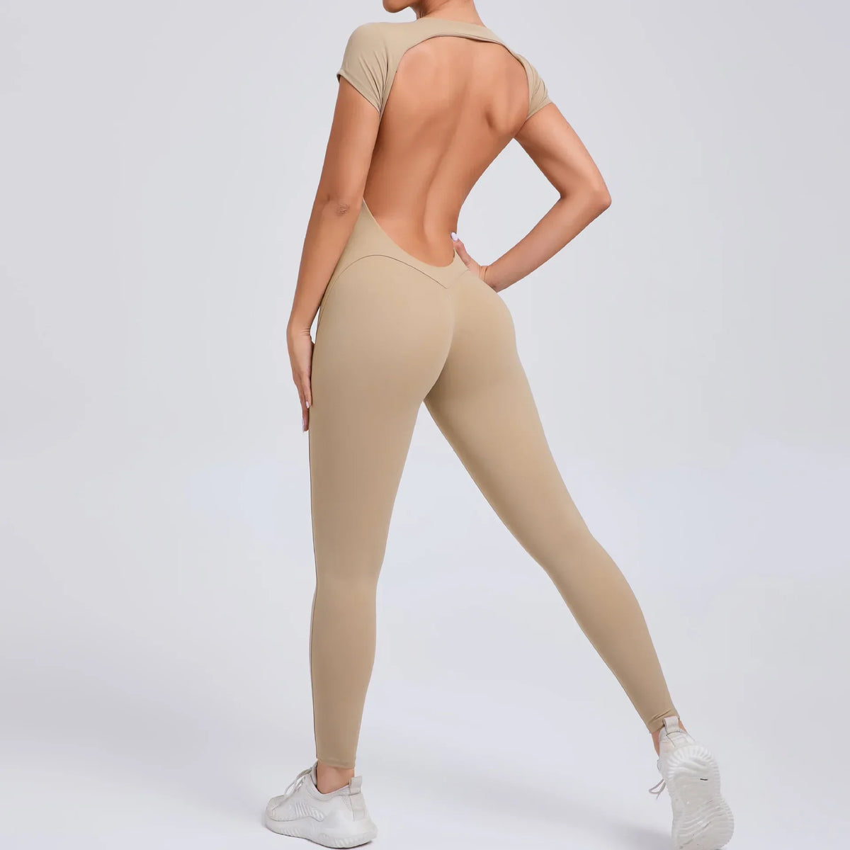 Women's Yoga Jumpsuit Fitness Sport Set Overalls Gym Clothing Wear Pilates Workout Clothes Women Short Sleeves Outfit Activewear