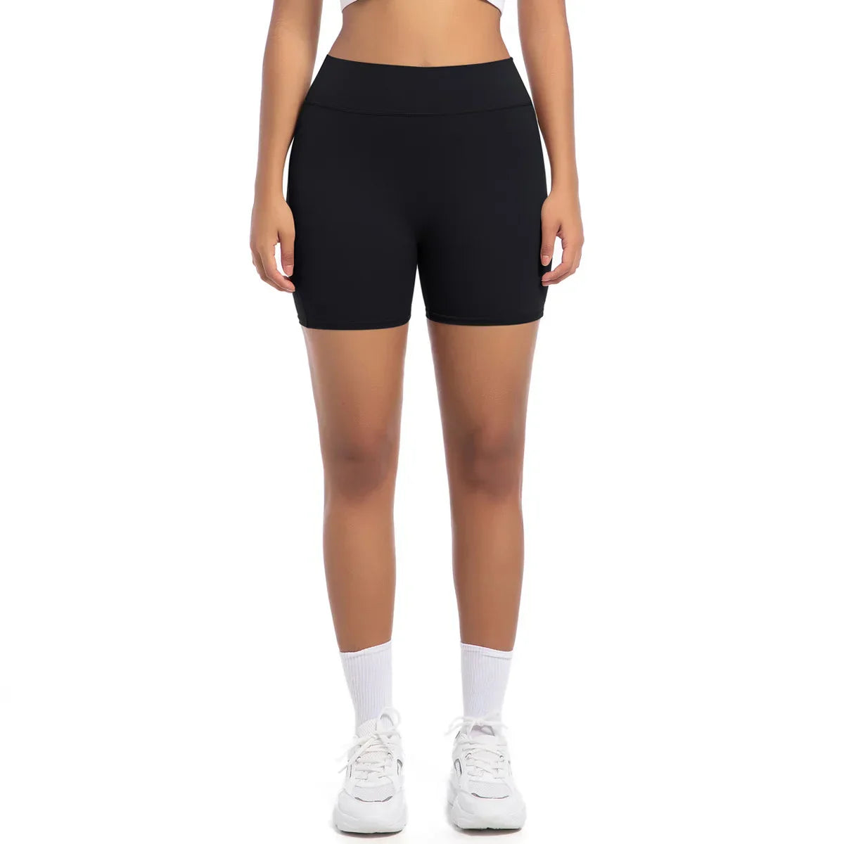 Womens Workout Shorts with Pockets Scrunch Butt Gym Biker Shorts High Waisted Booty Cargo Pants Yoga Running Leggings Activewear
