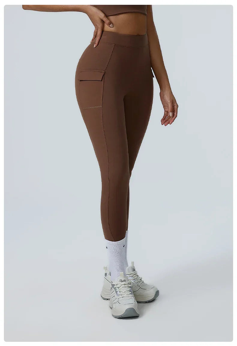 Sports Leggings For Women High Waist impact Leggings Workout Fitness Tights Athletic Wear Yoga Pants With Pocket Gym Clothing