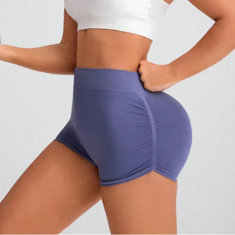 Women Yoga Shorts Fitness Workout Shorts Elastic Waist Summer Biker Shorts Athletic Shorts Gym Running Short Pants Sportswear